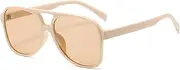 [HAOMAO] Vintage Oversized Mirror Pilot Sunglasses For Women And Men Candy Colors Big Frame Sun Glasses Anti-Reflective