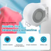 Outdoor Clothesline Sturdy Double Line Retractable Clothesline Flexible paZmd