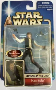 Star Wars Attack Of The Clones Han Solo Endor Raid Action Figure, (B224)
