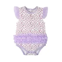 在飛比找momo購物網優惠-【baby童衣】任選 純棉無袖紗紗連身包屁衣 60049(紫