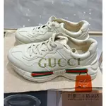 99新GUCCI 古馳 RHYTON 復古LOGO標識 男女同款 象牙白 老爹鞋 情侶鞋 運動鞋 鞋 528892