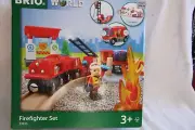 BRIO World #33815 Rescue Firefighter Train Set Fire Truck Fireman Wooden Railway