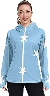 [GAIGEO] Womens Rash Guard Hiking Sun Shirts UV Rashguard Zipper Hoodie Long Sleeve Flag Federated States Micronesia S