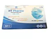 HT Pharma Antibacterial Latex-Free Ear-Loop Face Mask, 4-Ply, Case of 40/Bx