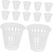 VICASKY Hydroponic Efficiency 12 Net Pots Baskets for Hydroponic Gardens Net Cups Mesh Plant Baskets Plastic Plant Pots
