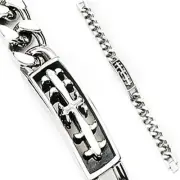 Men Ambigram Symbol Stainless Bracelet Wristband K161
