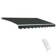 Motorised Folding Arm Awning Outdoor Sunshade - 3x2.5m