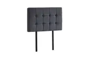 Linen Fabric Single Bed Deluxe Headboard Bedhead - Grey