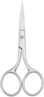 Professional Grooming Scissors for Personal Care Facial Hair Removal and Ear Nose Eyebrow Trimming Stainless Steel Fine Straight Tip Scissors 3.9 Inch