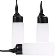 Gatuida 3pcs Hair Dye Bottles Refillable Shampoo Container with Slant Tip for Easy Application for Hair Coloring and Scalp Treatment S Design