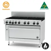 Goldstein Gas 8 Burners, 40'' Static Electric Oven PF840E-X