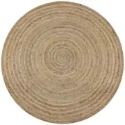 NNEVL Area Rug Braided Jute 90 cm Round