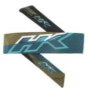 HK - Headband - Retro "Edge" - Aqua/Gold