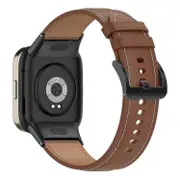 For Xiaomi Redmi Watch 3 Watch Band Genuine Cow Leather Adjustable Wrist Strap Black