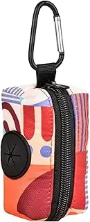 Poop Bag Holders For Leashes,Graphic Print Dog Poop Bags Rolls Holder - Doggie Poop Bag Carrier, Portable Doggie Bag Holder for Outdoor Hiking, Camping, Cats & Dogs
