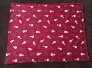 COUNTRY COTTAGE SET/6 CHRISTMAS TREE SNOWMEN REVERSIBLE PLACEMATS-2 POTHOLDERS