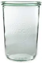 Set of SIX 850ml Large Weck Jars. German Made Classic Design. Model 743.