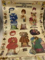 Vintage Merrimack Paper Dolls Uncut 1988 Old Fashioned Children Edward Edith