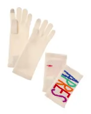 Hannah Rose Apres Intarsia 3-in-1 Cashmere Gloves