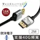 WaveSplitter 威世波 DisplayPort 2.1 DP40 公to公傳輸線 2m(WST-CDP002)