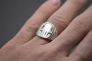 Berber silver ring AIT ATTA, ethnic Berber ring, vintage Moroccan ring