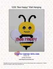 Bee Happy Wall Hanging-Plastic Canvas Pattern or Kit