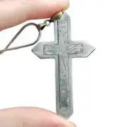 Muonionalusta meteorite Cross Necklace Cross pendant QD81
