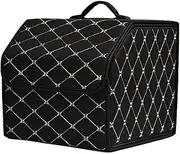 Car Boot Organiser Car Trunk Organizer Box, Large Capacity, Auto Multiuse Tools, Storage Bag, Tidying, Leather, Folding For Emergency Boot Storage(Gold,S)
