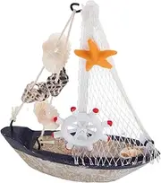MOTHNUR Nautical Mini Sailboat Model Ornament for Beach Decor Home Decorative Accessory Coastal Home Decor Rustic Decorative Piece