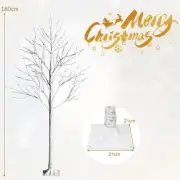 Artificial White Birch Christmas Trees with LED Lights - 60cm & 1.8m Set