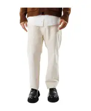 Twill tapered trousers S,M White