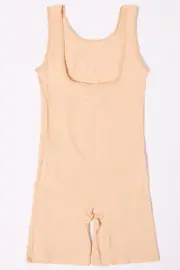 Beige Seamless Open Bust Sculpting Bodysuit
