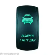 GREEN LIGHT DUAL LED BACKLIT ROCKER SWITCH LASER ETCHED BUMPER LIGHT TRUCK CAR