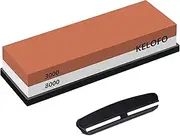 Knife Sharpening Stone Kit, KELOFO 2-Sided Whetstones Set 3000/8000 Grit Grinding and Sharpening Waterstone with Non-Slip Base