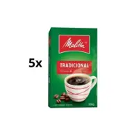 Lot of 5 Melitta Braziian Coffee Powder Vacuum Roasted Ground Traditional 500g