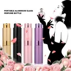 8ml Portable Mini Aluminium Glass Perfume Bottle Perfume Atomizer Travel GS0