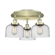 Innovations Lighting 916-3C-10-20 Bell Flush Bell 3 Light 20"W - Brass