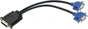 QUMIIRITY to Dual Vga Female Splitter Adapter Cable Connect Two Vga Displays to Port Graphics Card Black and Blue Compatible with Svga Monitors and Projectors