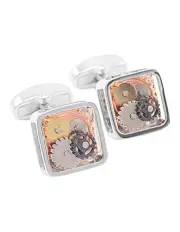 [Declic] Gear Square Cufflink in Silver