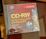 Imation 650MB 74 Min CD-RW Disc 4x-10x High Speed Sealed, Brand New