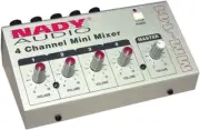 MM-141 4-Channel Mono Unbalanced Mini Mixer – ¼” Inputs & Output – Portable - Ba