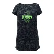 Star Trek Resistance is Futile Glow Ladies Sleep Shirt | Black | Medium
