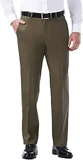 Haggar Men's Premium No Iron Khaki Classic Fit Pleat Front Regular and Big & Tall Sizes Casual Pants