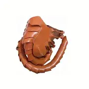 NNETM Brown Facehugger Hand Stitch Leather Mask - Costume