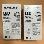 HOMELITE 11W LED Bath Exhaust Fan Bulbs Dimmable CCT Selectable 1100 Lumens 2 PK