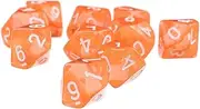 Generic 10 Piece Set of D10 Dice for Gaming, Orange