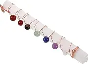 MINAOLULUS Selenite Stick with Decorative Copper Wrapped Crystal Stone Versatile Home Decor and Handheld Item Enhances Ambiance and Aesthetic Appeal Unique Crystal Stone Ornament for Any
