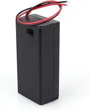 Durable 9V PP3 Battery Holder Box with ON/Off Switch and Cover, for External Power Supply - Plastic, 150mm Wire Included - for Projects, Electronics, and More
