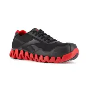 Reebok Work Men's Zig Pulse Composite Toe ESD Work Athletic Work Shoe Black/Red