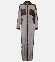 [Jade Swim] Jade Swim Mika sheer shirt dress L/XL brown
